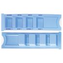 Medikamentendispenser blau (5x40 Stck.) mit Beschriftung: deutsch/englisch