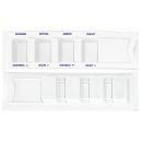 Medikamentendispenser weiß (5x40 Stck.) mit Beschriftung: deutsch/englisch