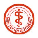 Schild: Med.Techn. Notdienst 0