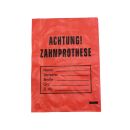 Zahnprothesenbeutel rot, LDPE, 170 x 240 mm