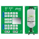 Plum Augenspülstation Duo mit 1 Flasche inkl. Wandhalter