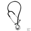 duplex Stethoskop schwarz, aus Aluminium