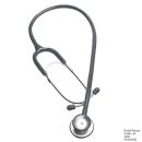 duplex Stethoskop schiefergrau, aus Aluminium