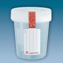 Schraubbecher 100 ml steril, mit montiertem Schraubdeckel (5 Stck.)