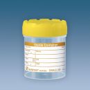 Mehrzweckbecher 70 ml mit montiertem Schraubverschluss gelb (200 Stck.)