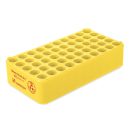 S-Monovette-Rack D 17, gelb, 50 Bohrungen Ø 17 mm
