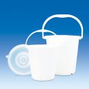 Eimer, PE-HD, weiß, graduiert, ohne Deckel