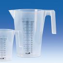Messbecher stapelbar, PP, 2000 ml, schwarze Skala