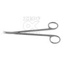 Präparierschere, gebogen, spitz/spitz